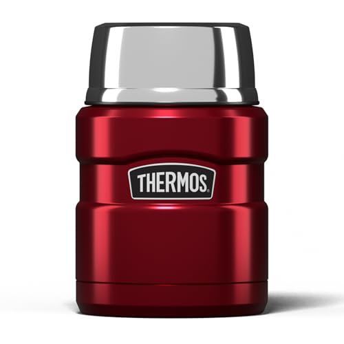 Imagen de Thermos Stainless King Cranberry Red Food Flask (470ml): Practical Daily Food Jar for Hot or Cold Meals en OfertitasTOP
