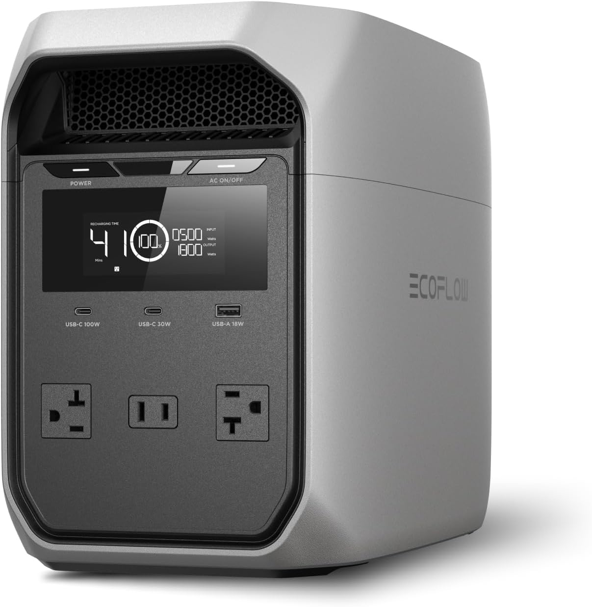 Detalle de EF ECOFLOW DELTA 3 Classic EF-DL3-C Portable Power Station, 1,024Wh, 1,800W