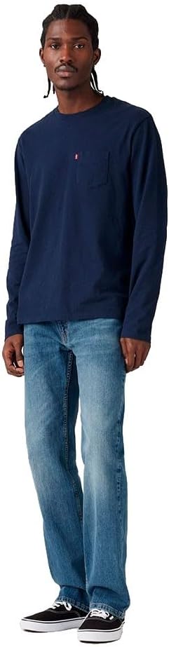 Detalle de Levi's 527 Slim Boot Cut Jeans Homme – denim moderne alliant slim et boot cut