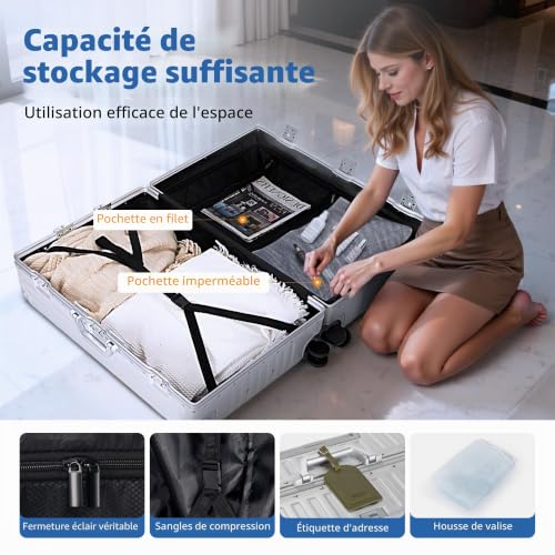 Thumbnail 7 de ALPHA CAMP Valise rigide 65 L en polycarbonate, cadre aluminium et serrure TSA