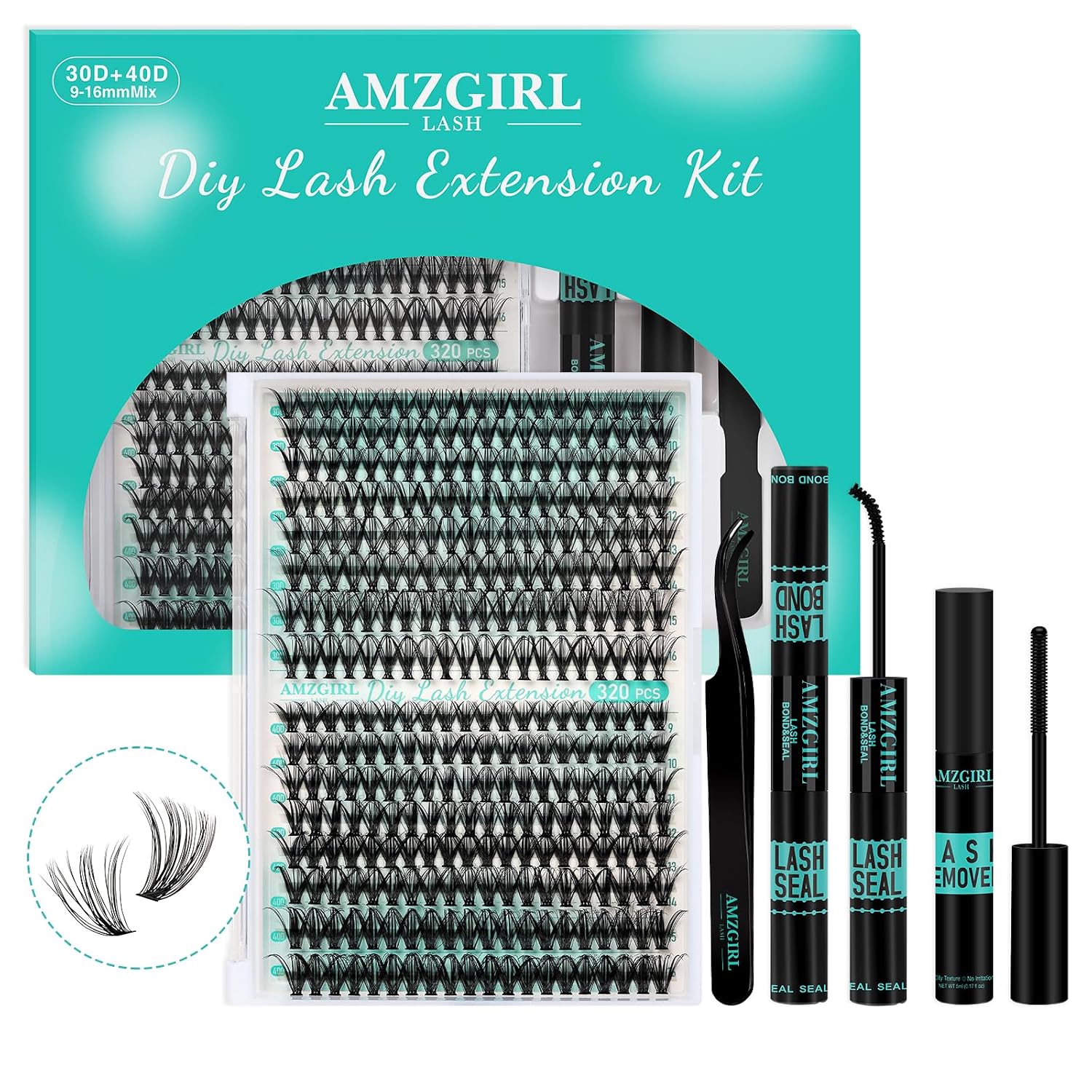 Detalle de Lashes Extension Set 320 Stück Wimpern-Extensions 💄