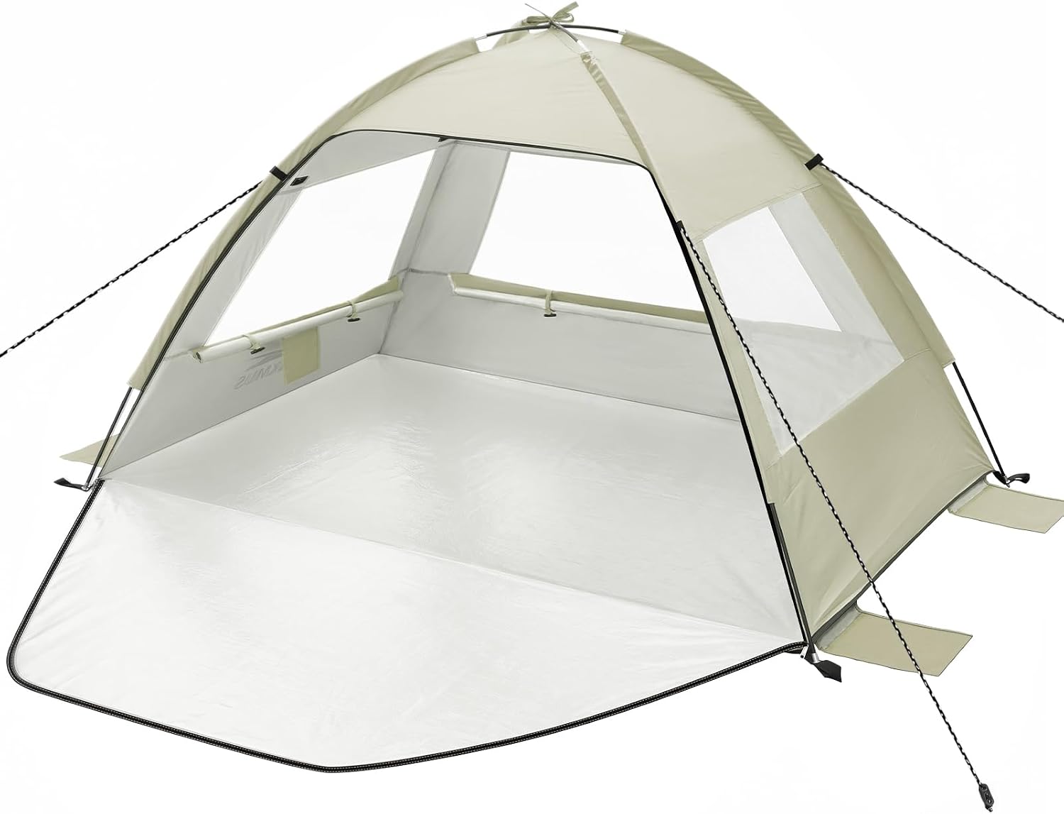 Detalle de Strandmuschel für 2–4 Personen – Strandzelt mit UV-Schutz 50+ und Windschutz