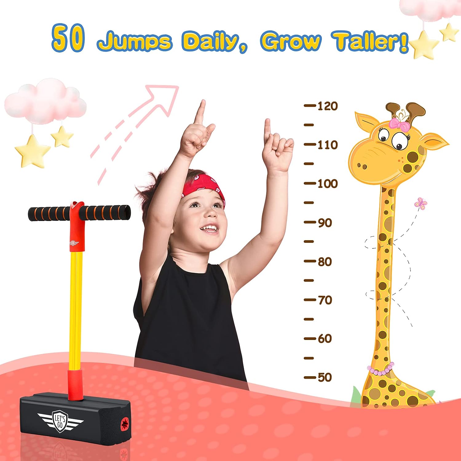 Thumbnail 1 de Toyzey foam pogo sticks for girls and boys aged 3–12 with built-in squeaking sound