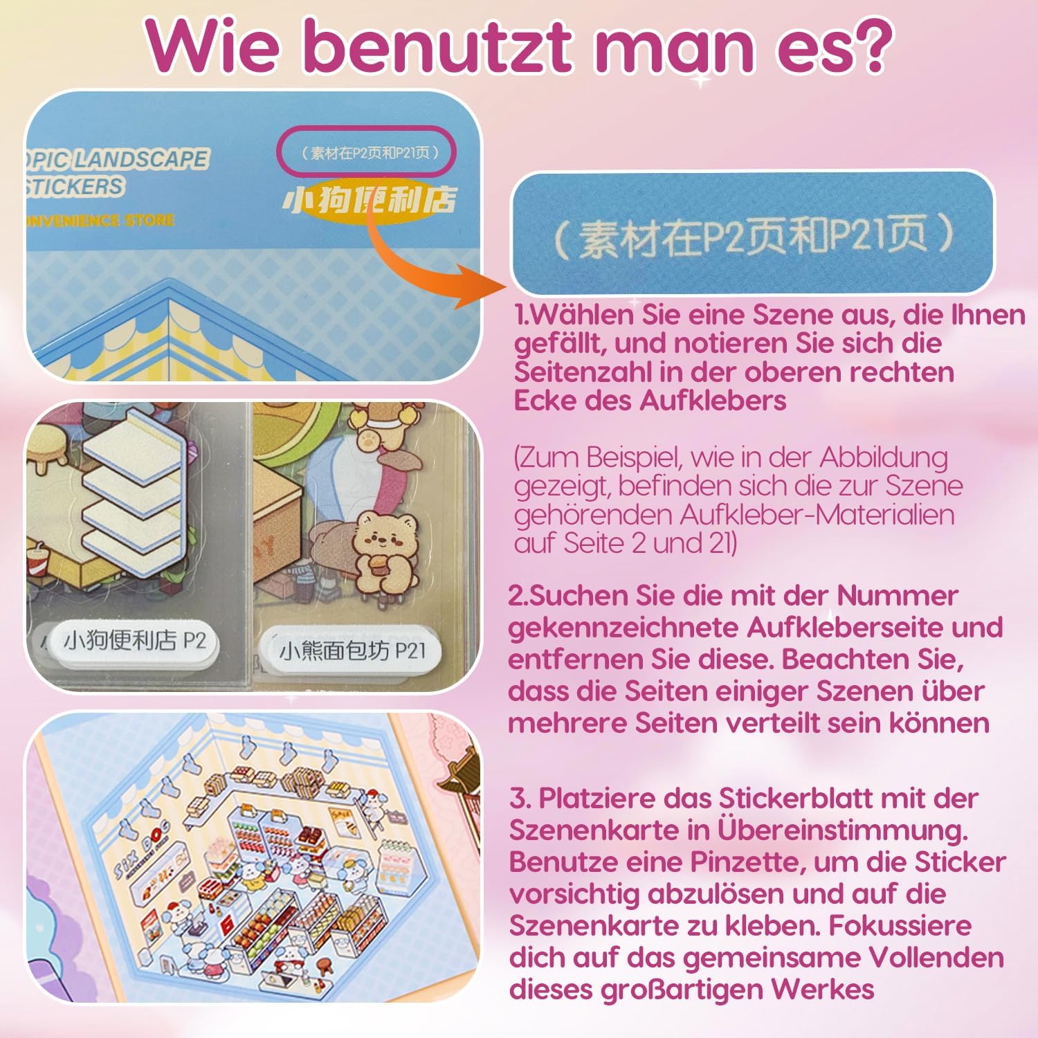 Thumbnail 2 de 20 Stück 3D House Sticker Set 30 Sticker 🎨