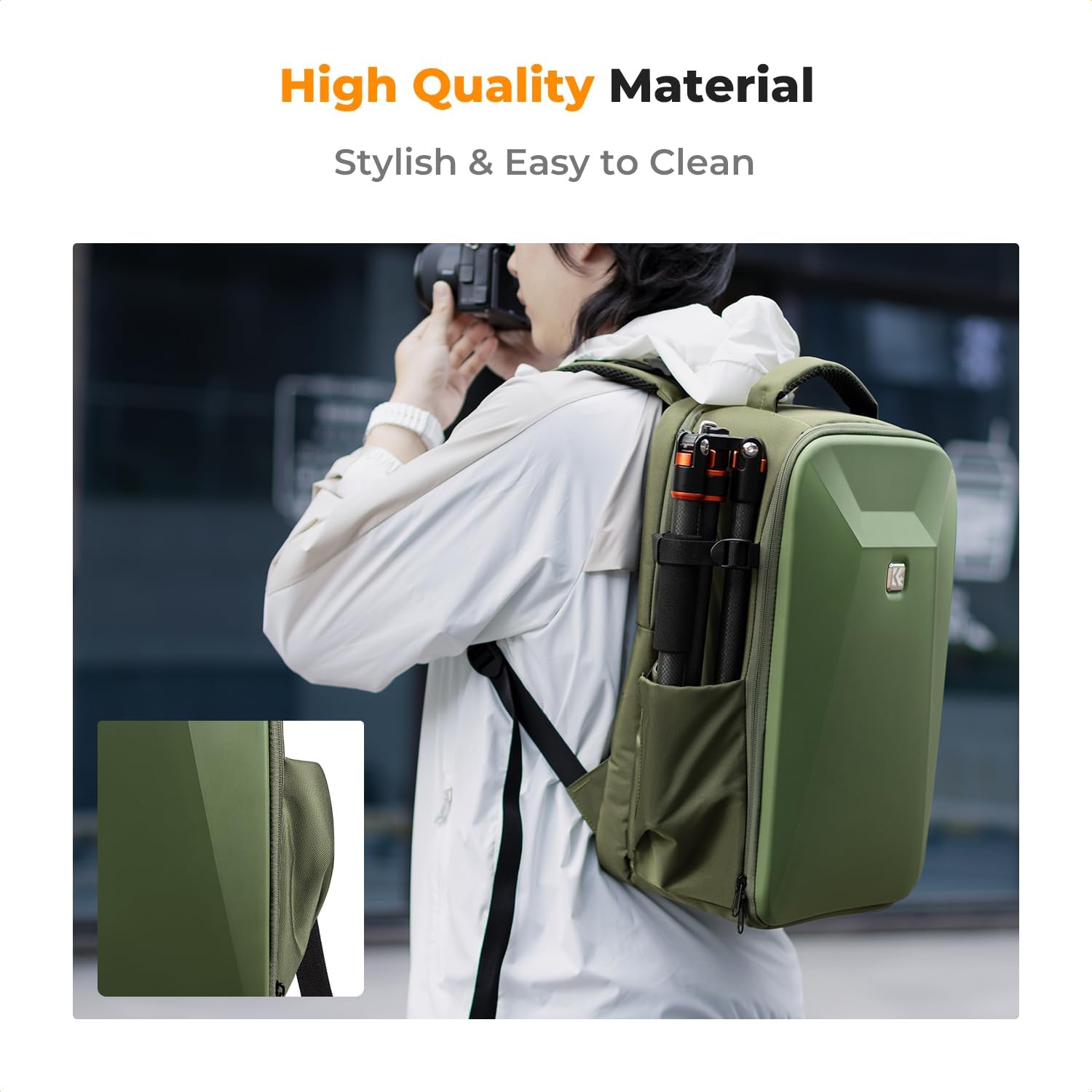 Thumbnail 5 de K&F CONCEPT Kamerarucksack Hartschale 22L mit Laptopfach bis 15,6 Zoll – Schutz für Kamera, Zubehör und Drohnen