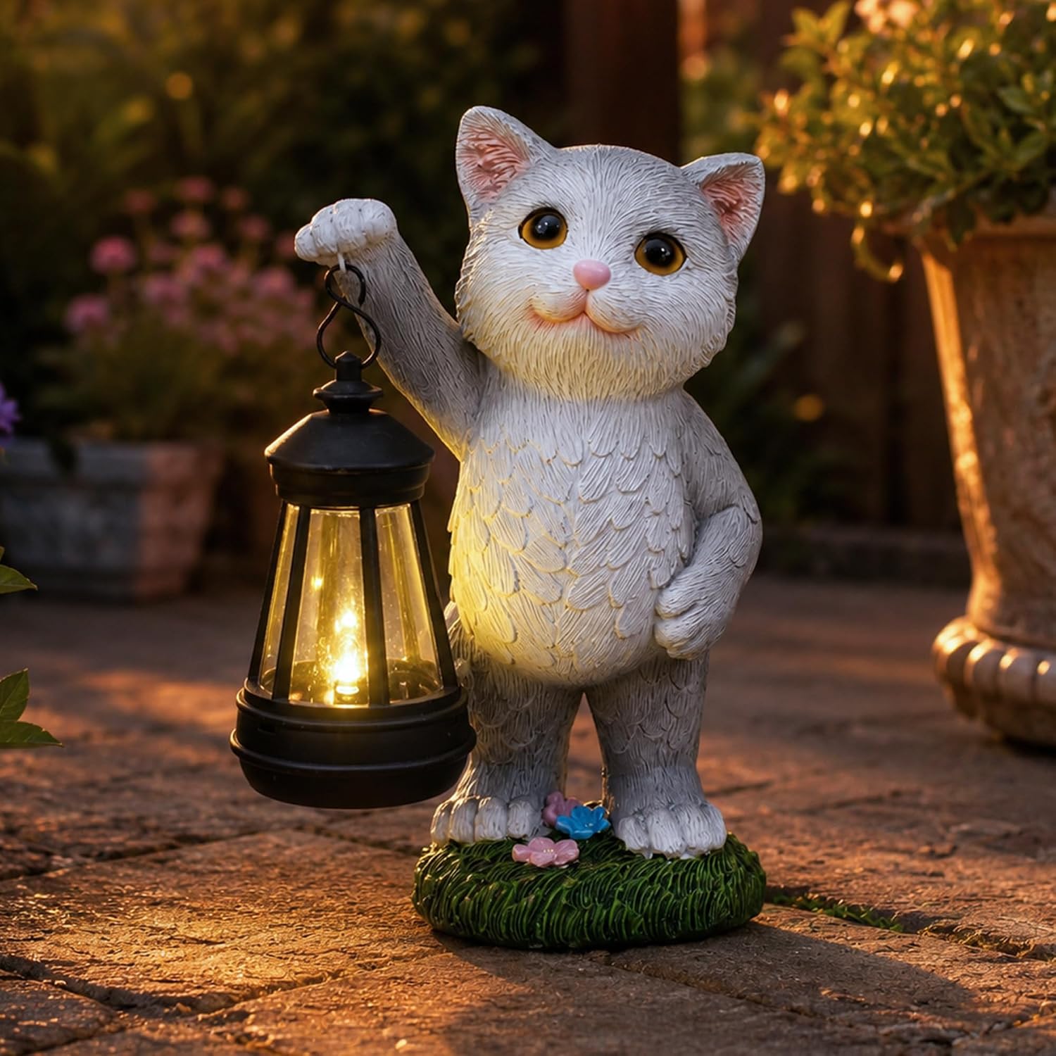 Thumbnail 6 de Yeomoo Elefanten Deko Gartenfiguren mit Solar Lichterkette – Mutter mit 2 Babys