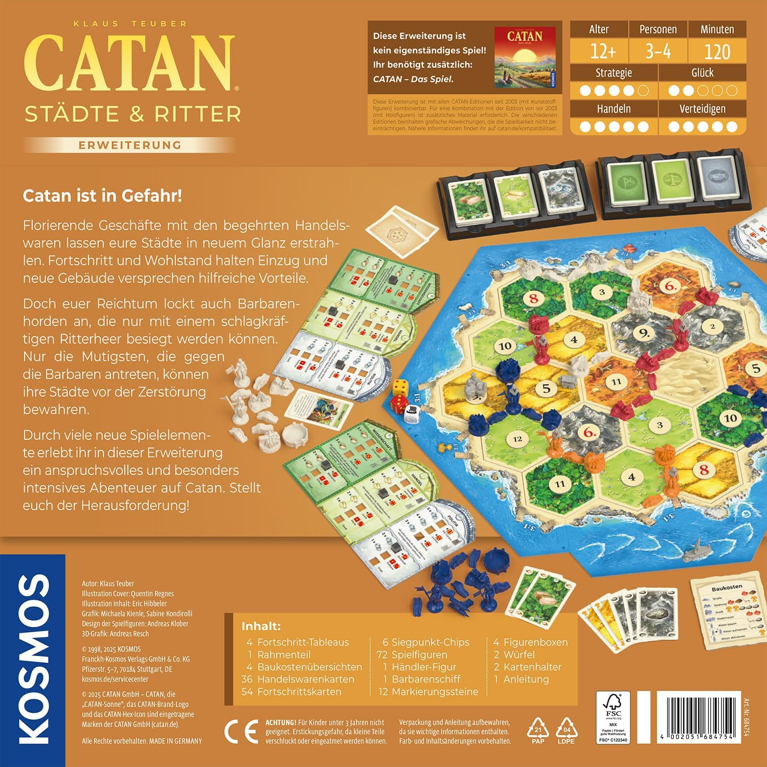 Thumbnail 1 de KOSMOS Catan Städte & Ritter 3‑4 Spieler 🎲