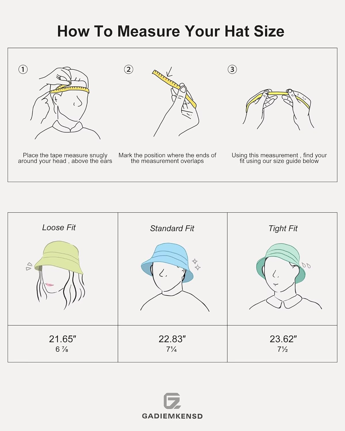 Thumbnail 5 de GADIEMKENSD Bucket Hat aus 100% Baumwolle mit UPF 50+ – leicht, faltbar und unisex