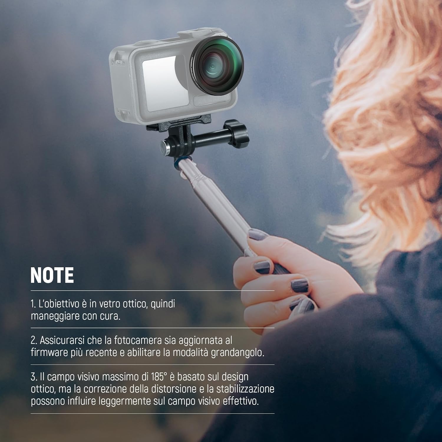 Thumbnail 5 de NEEWER OSMO Action FOV Boost Lens FL-B30 con FOV 185° per DJI Osmo Action 4/5 Pro