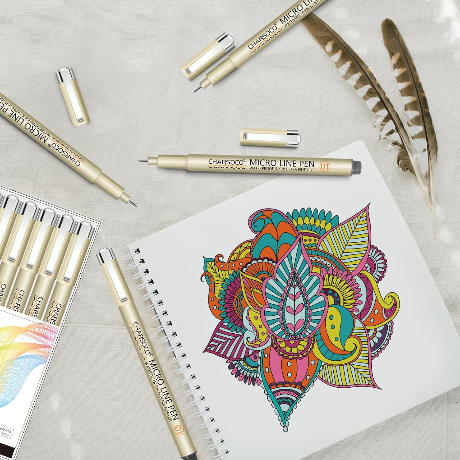 Thumbnail 5 de CHARSOCO Micro Pen: 12‑Colour Fine Point Fineliners with 0.25mm tips