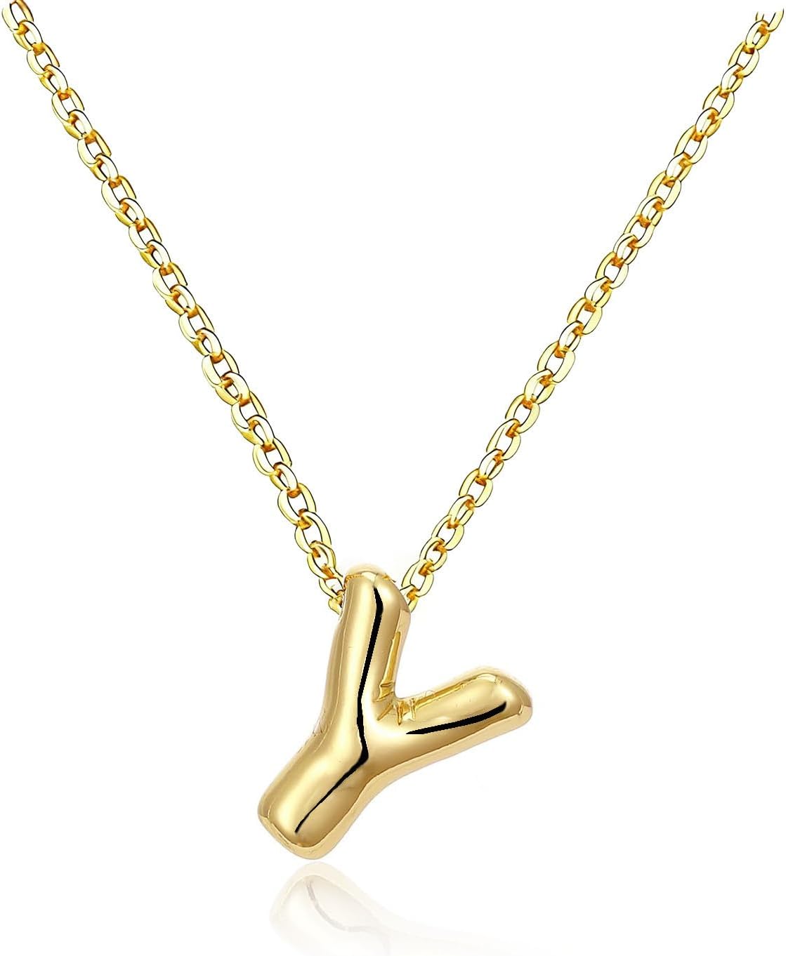 Detalle de Gold Initial Necklace, 14K Gold-Plated