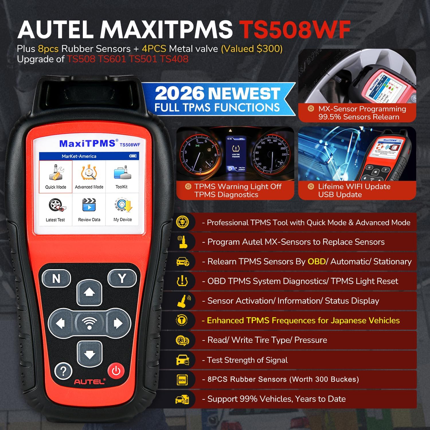 Thumbnail 1 de Autel MaxiTPMS TS508WF 2026 TPMS Tool