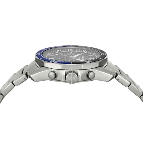 Detalle de Armani Exchange Montre pour Hommes en Acier Inoxydable — Chronographe Quartz, Boîtier 44 mm