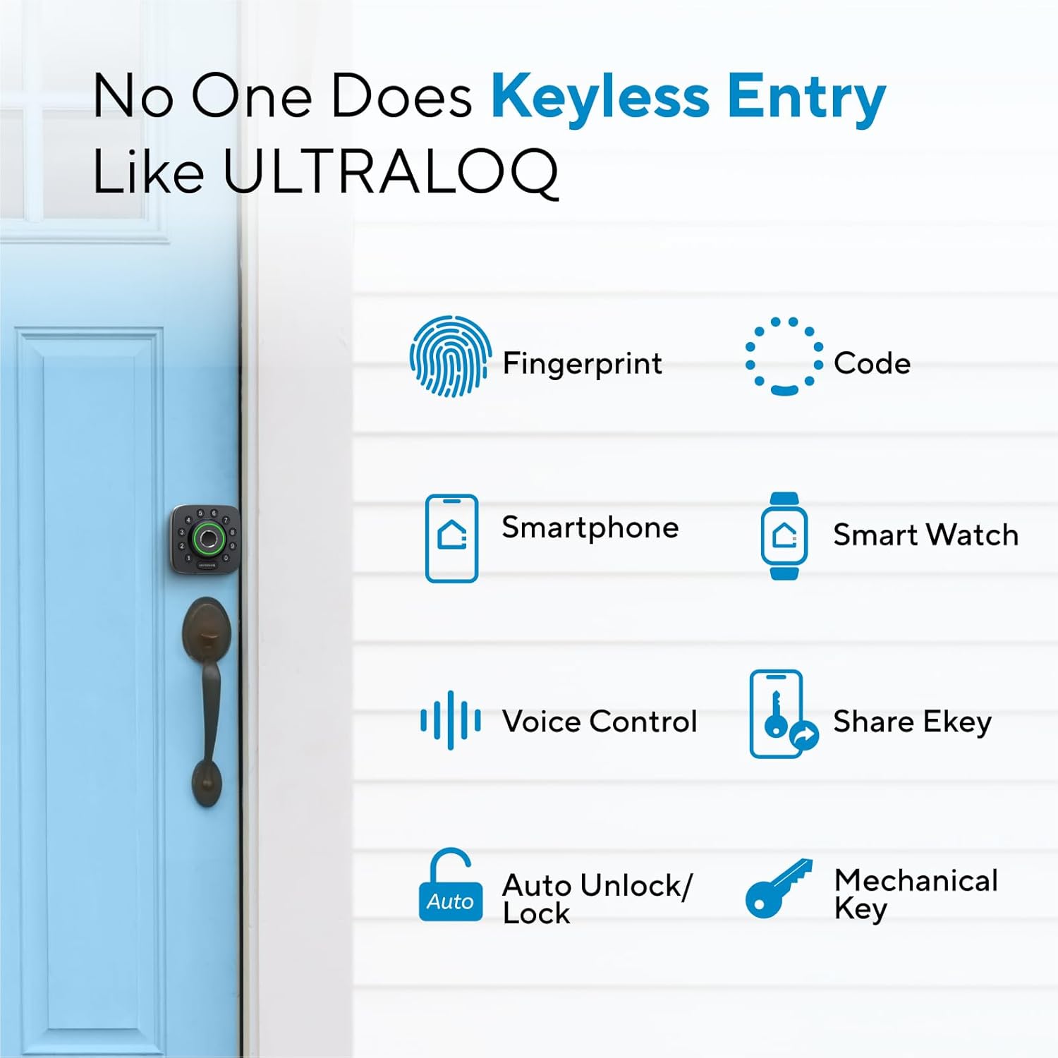 Detalle de ULTRALOQ U-Bolt Pro WiFi Smart Deadbolt with Fingerprint ID and Door Sensor