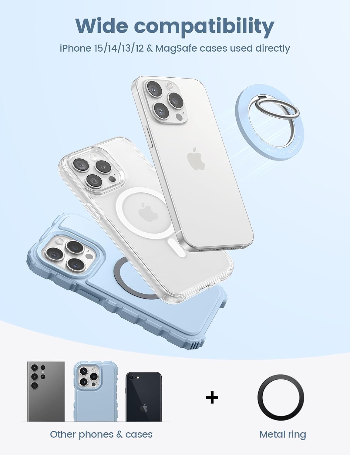 Thumbnail 5 de Lamicall 360 Magnetic Phone Ring Holder 4000 Gauss