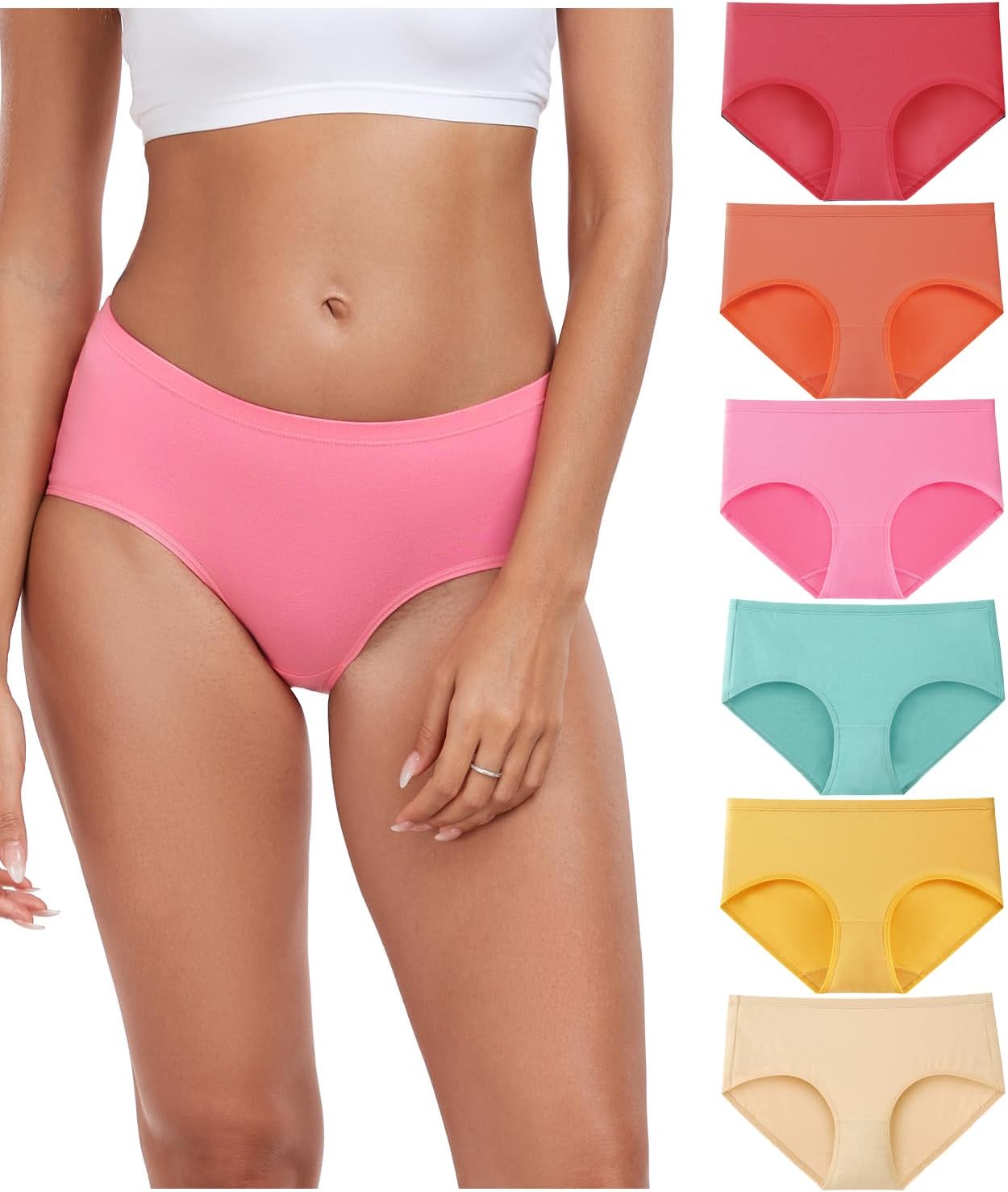 Thumbnail 6 de wirarpa 6 Pack Cotton Knickers Full Coverage