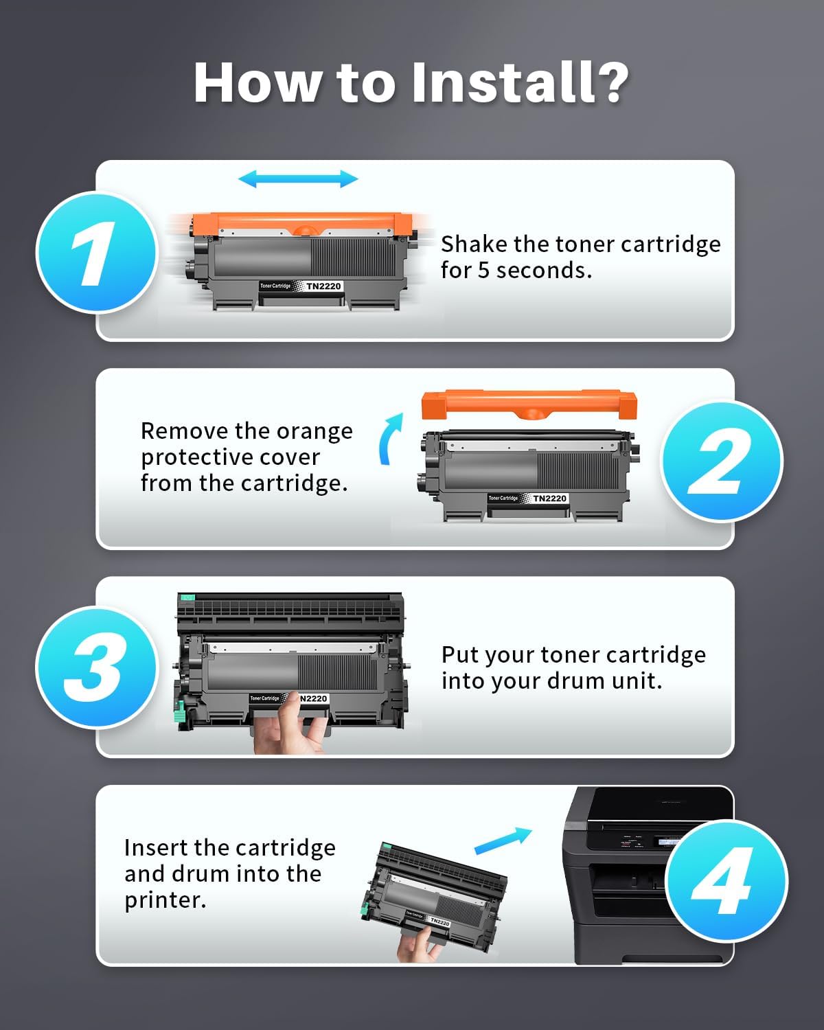 Thumbnail 4 de INK4U TN2220 Cartucce di Toner Brother 2220