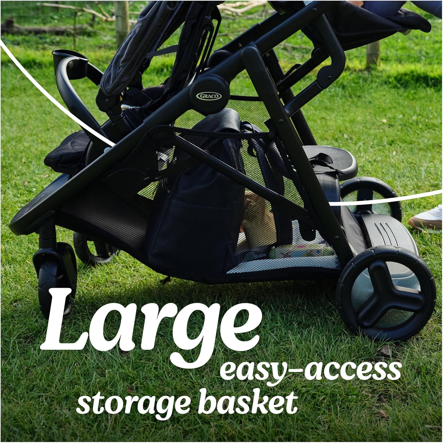 Detalle de Graco Ready2Grow LX 2.0 Double Stroller: Flexible Seating for Growing Families