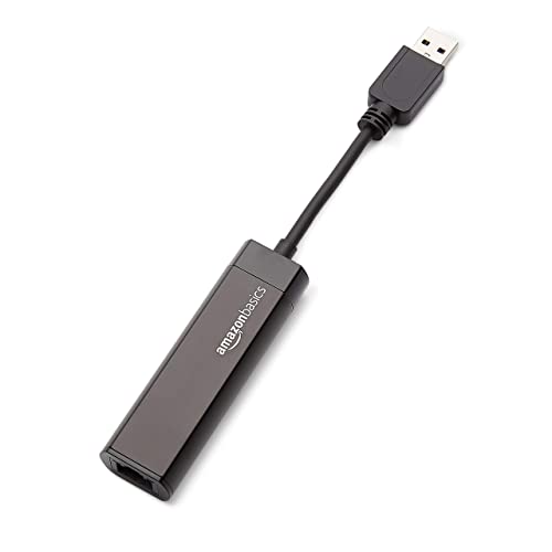 Detalle de Amazon Basics Adattatore Ethernet USB 3.0 a 10/100/1000 Gigabit, Nero