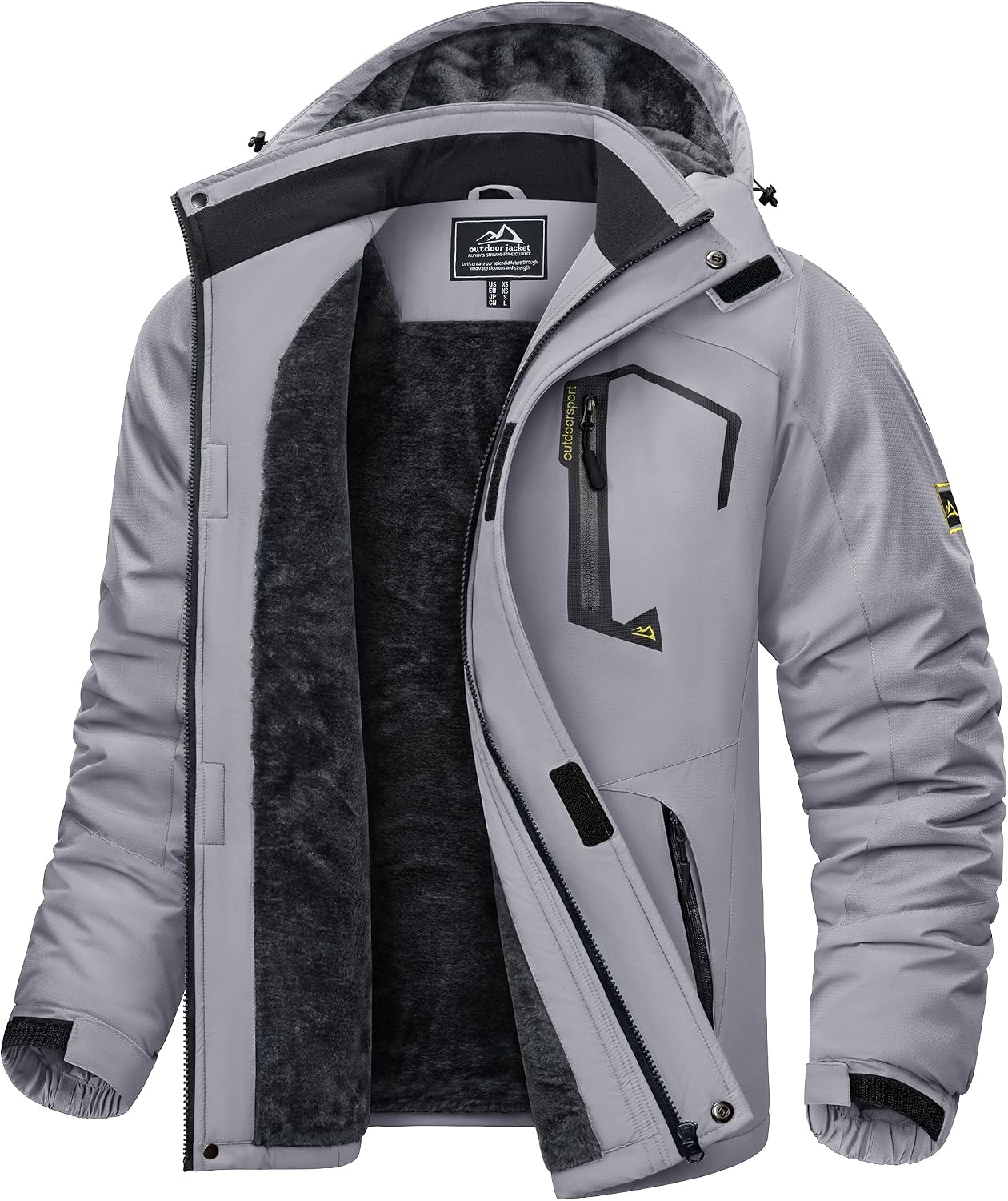 Detalle de KEFITEVD Herren Skijacke wasserdicht, warm, atmungsaktiv