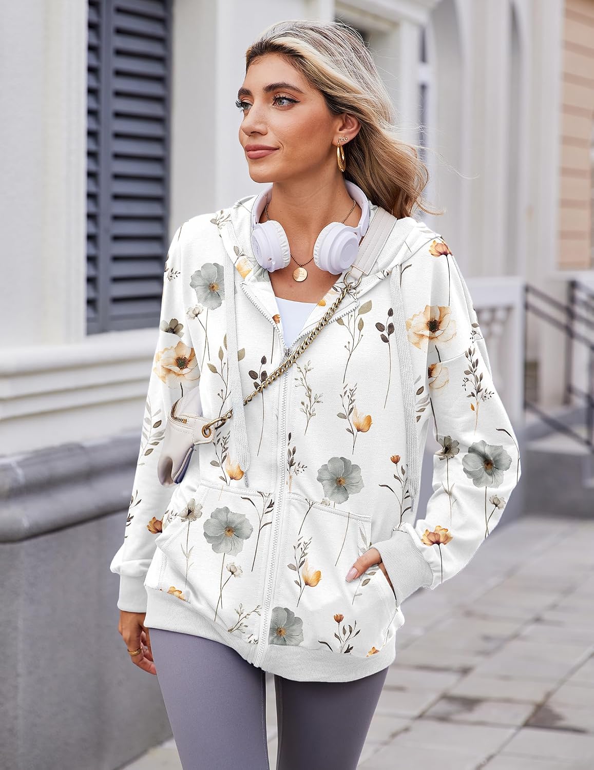 Thumbnail 3 de Zeagoo Women's Lightweight Hoodies Full Zip Up Oversized Sweatshirt with Pockets