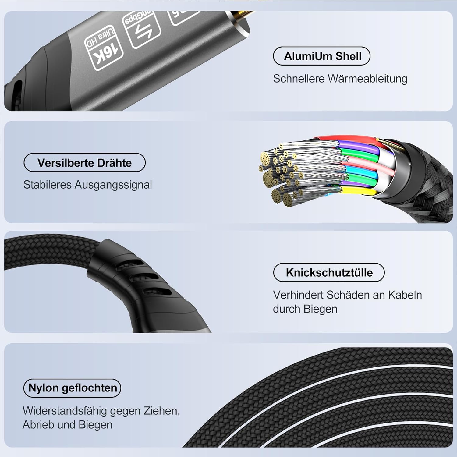 Thumbnail 5 de EUDOBEL Thunderbolt 5 Kabel 1m USB C 80Gbps