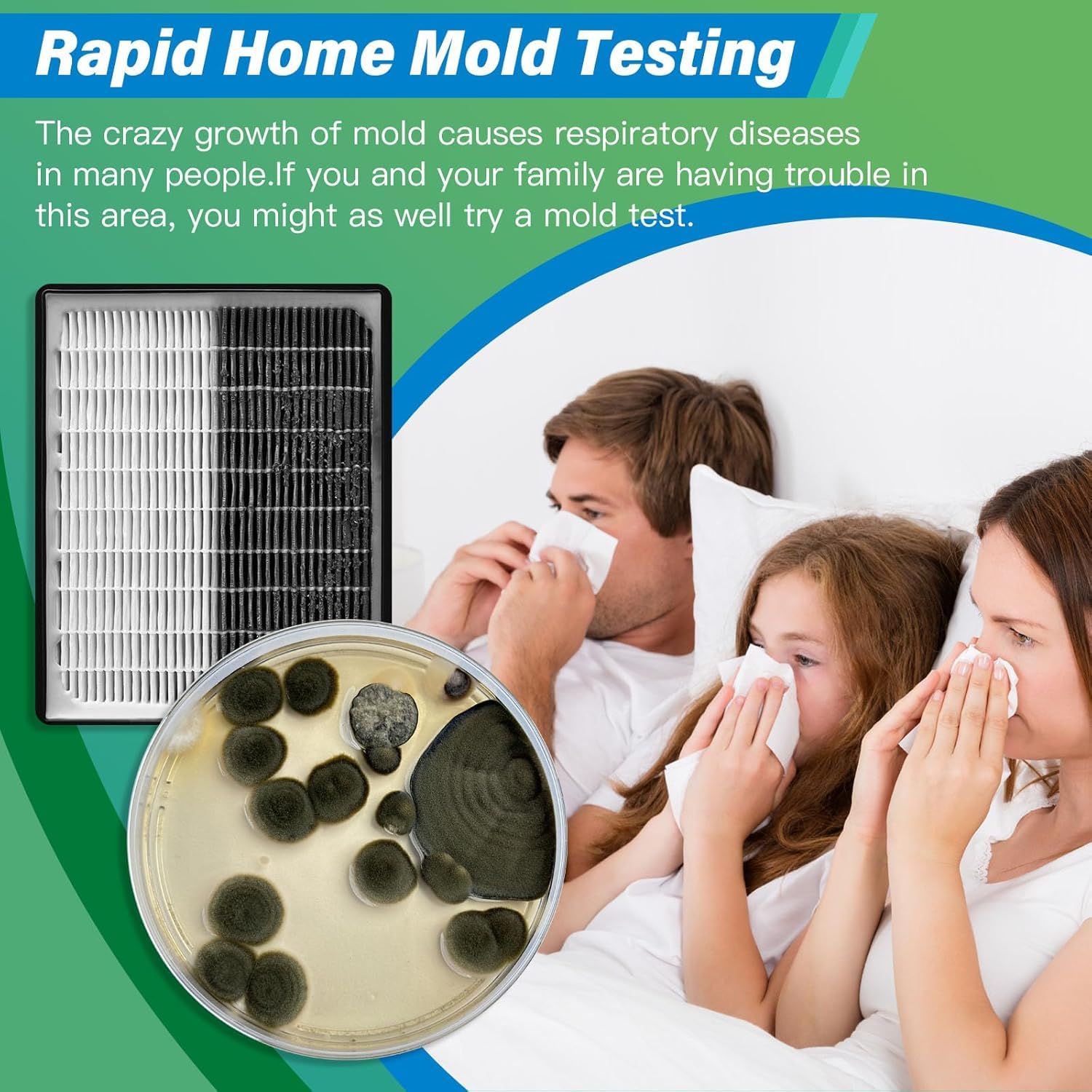 Thumbnail 1 de KAYENQO Mold Test Kit for Home — 12 Simple Detection Tests DIY Mold Detector