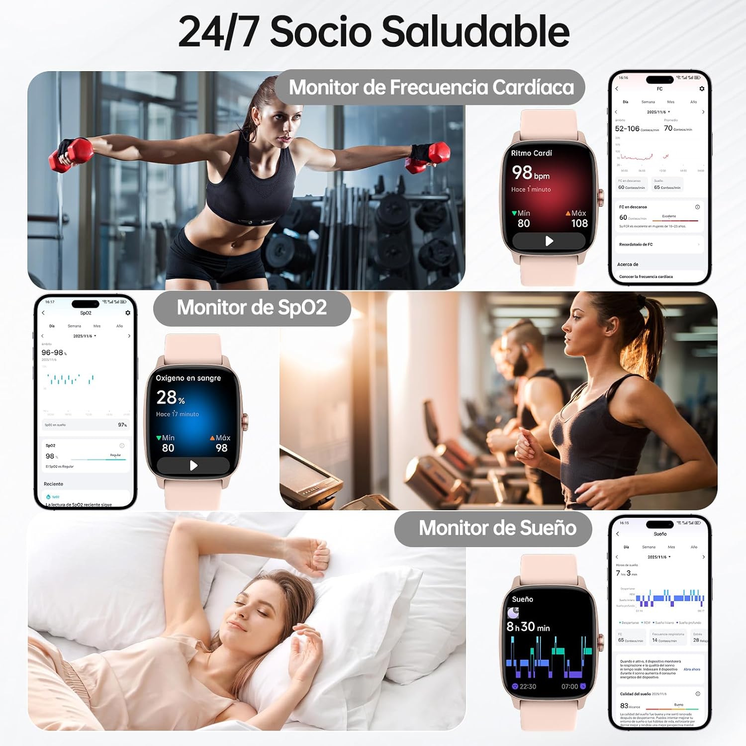 Detalle de KIBFLE TGW01 1.85" smartwatch