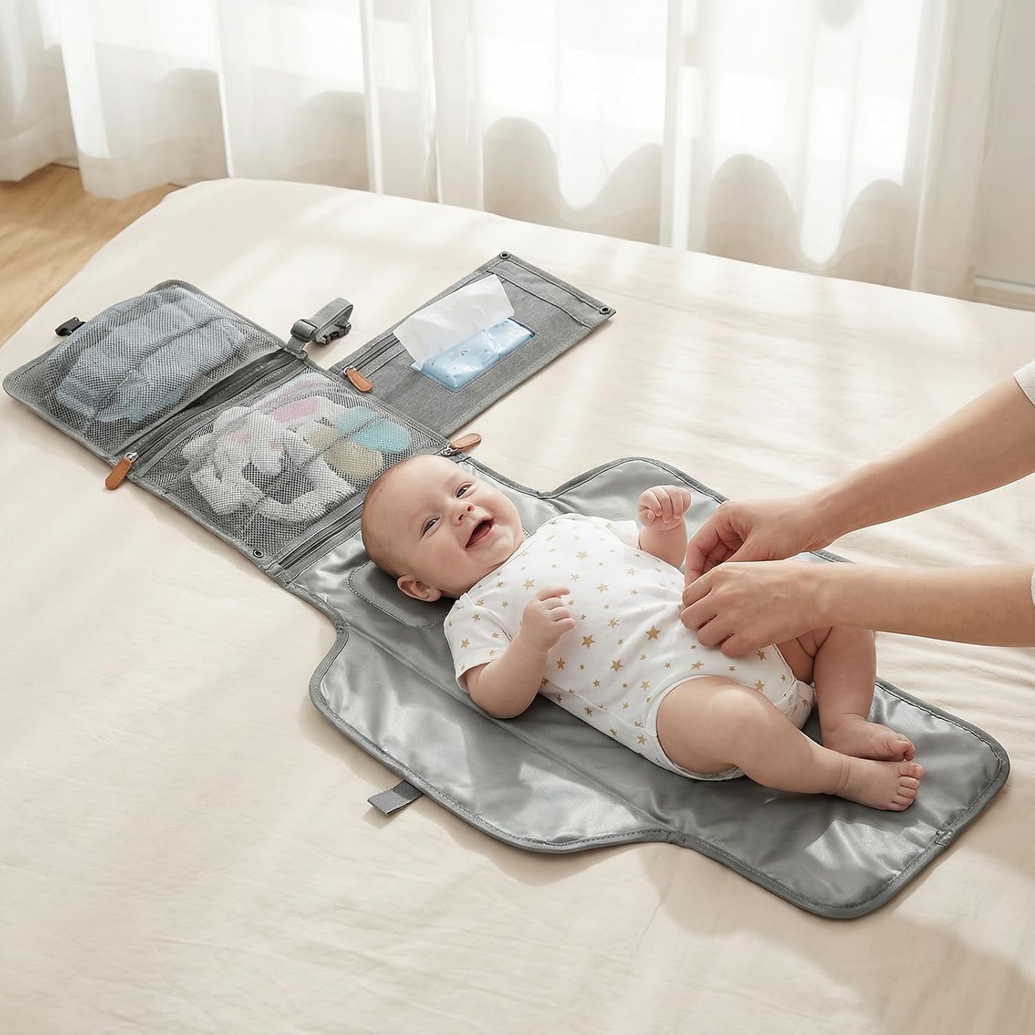 Thumbnail 4 de UBRAVOO Portable Diaper Changing Pad Grey