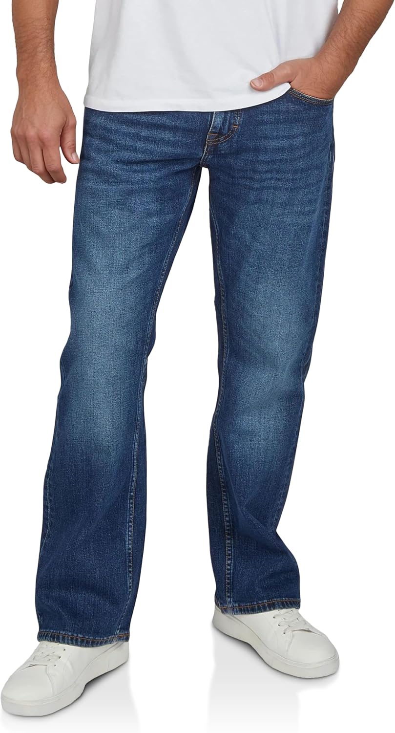 Thumbnail 4 de MUSTANG Herren Stretch Jeans Oregon Bootcut in Schwarz/Blau – Denim mit normaler Taille