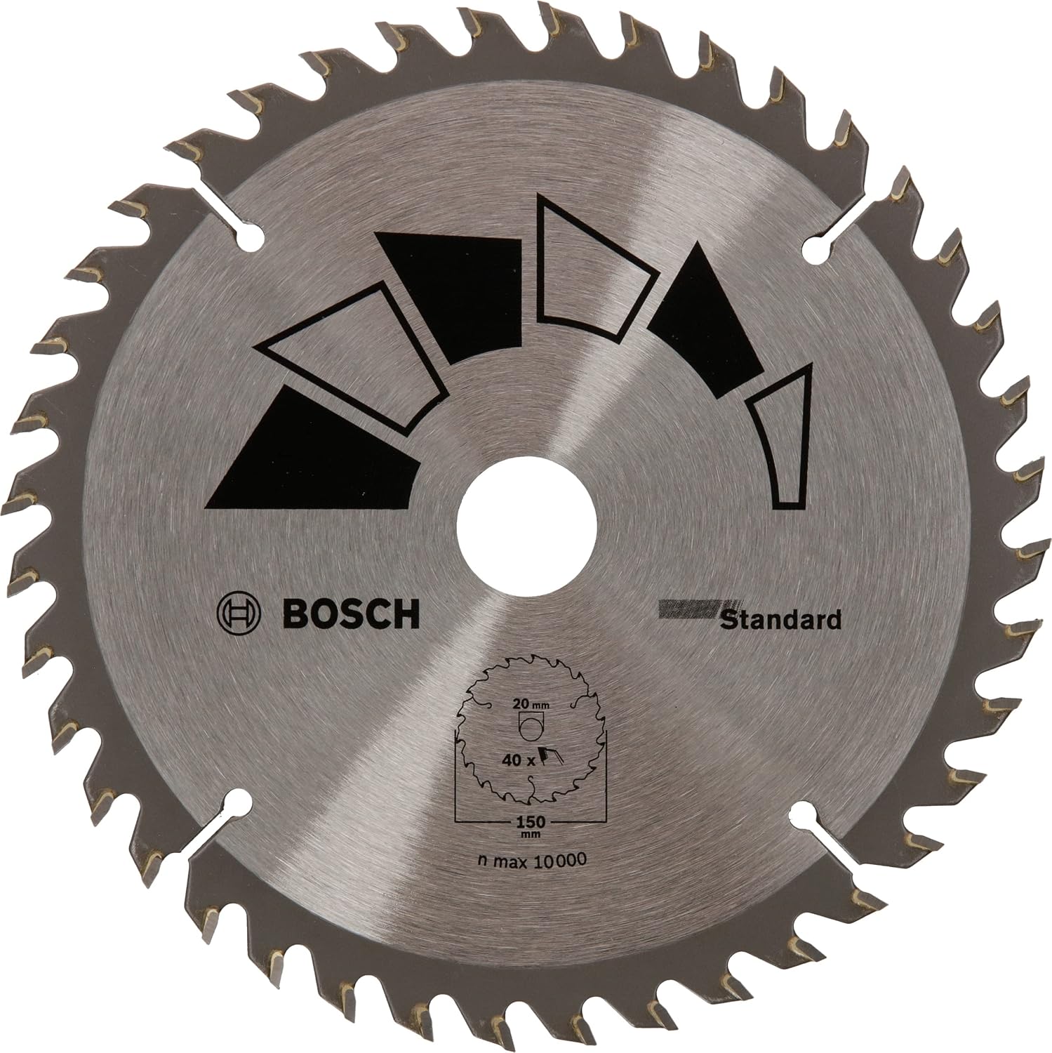 Detalle de Bosch 2609256807 circular saw blade, 150 mm, 40-tooth ATB for wood