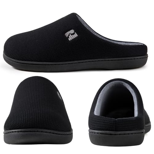 Detalle de RockDove Chausson en mousse à mémoire de forme pour homme — 42/43 EU, Noir/Gris