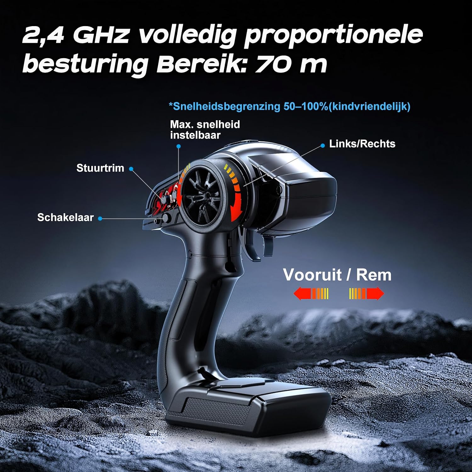 Thumbnail 6 de Womaqu HS18321 RC-auto schaal 1:18, 4x4, tot 40 km/u en metalen aandrijflijn