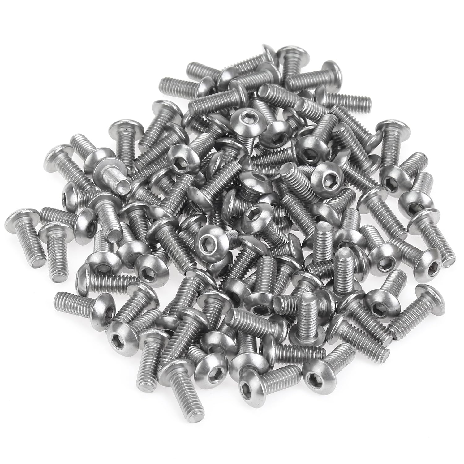 Detalle de Sutemribor M4 x 10mm Button Head Socket Cap Screws, 304 Stainless Steel