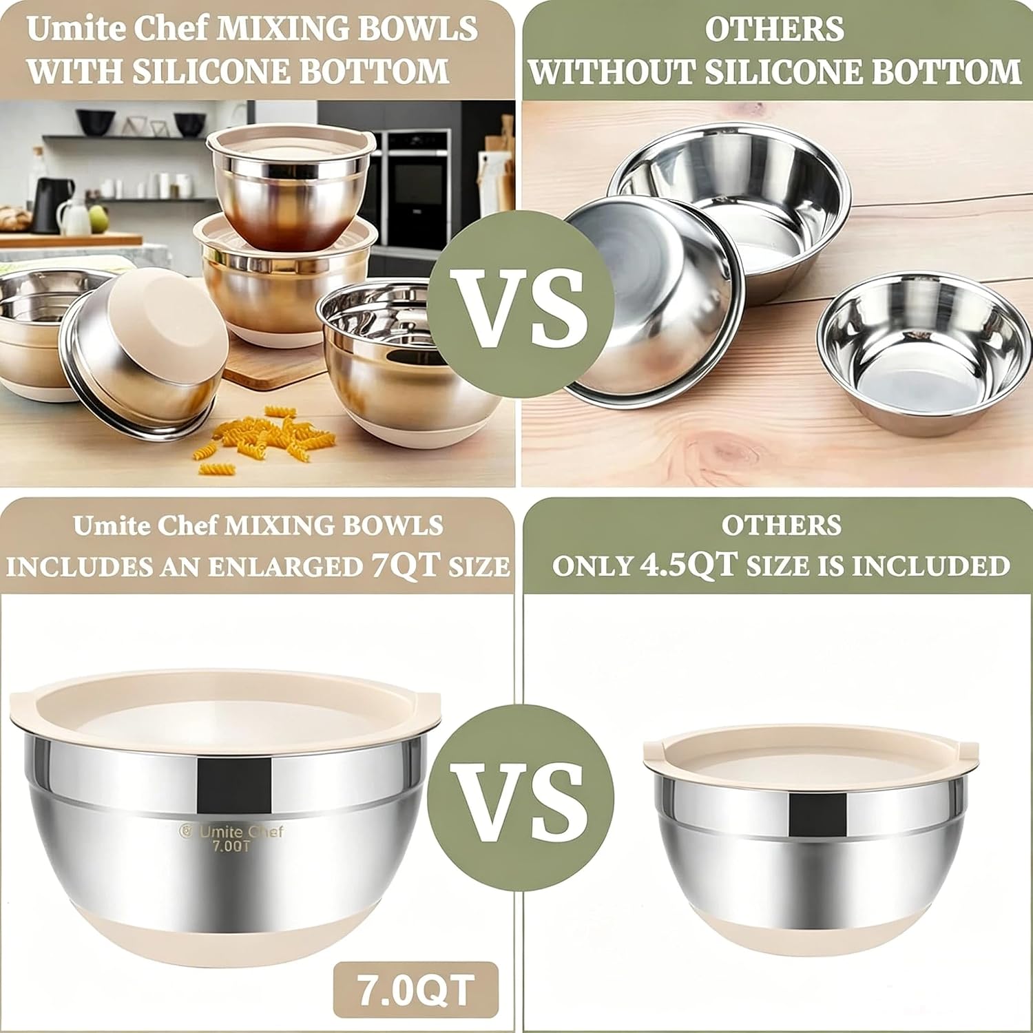Detalle 2 de Umite Chef Mixing Bowls 6-piece set 🥣