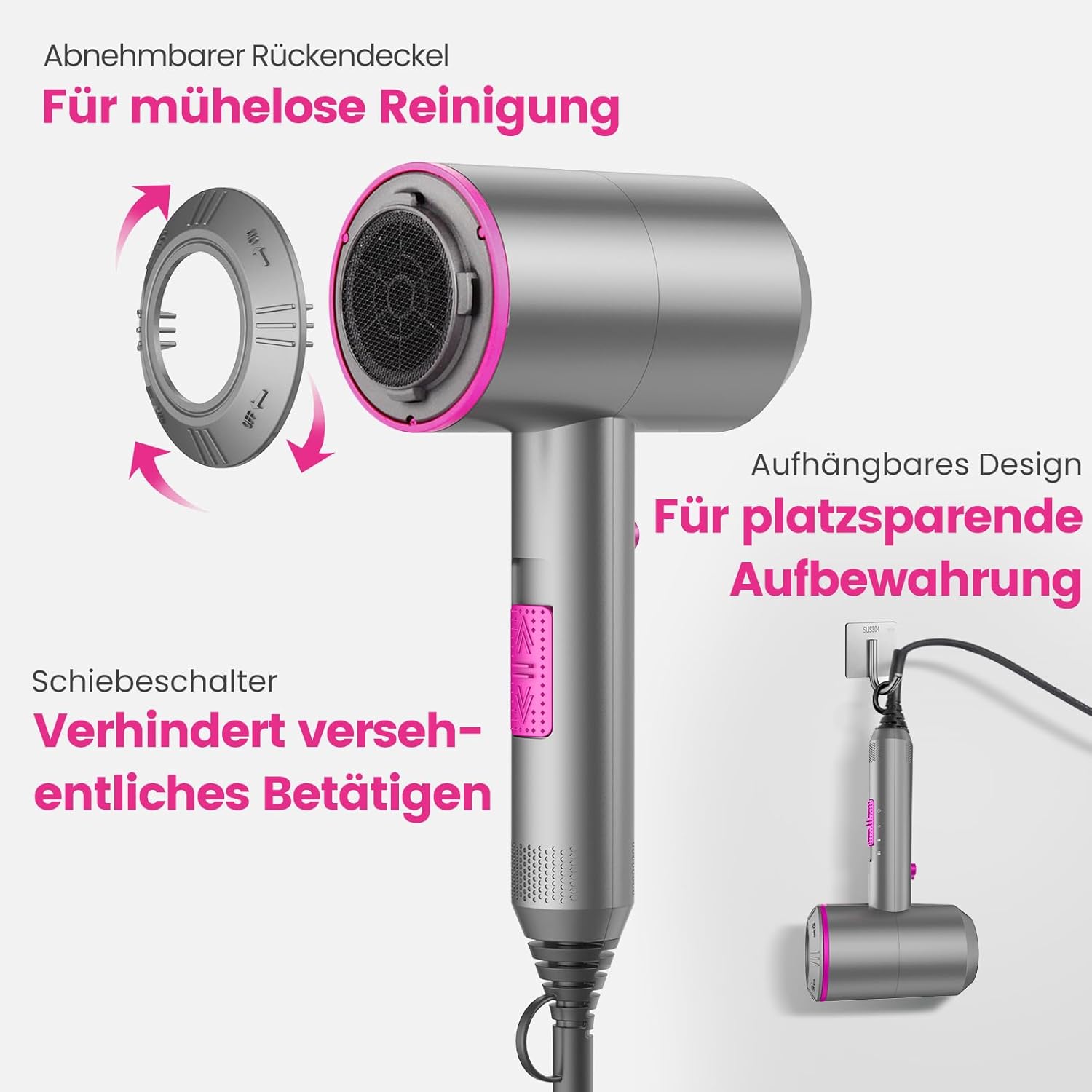 Detalle 2 de CASAMAA Ionen Föhn AC-Motor Haartrockner