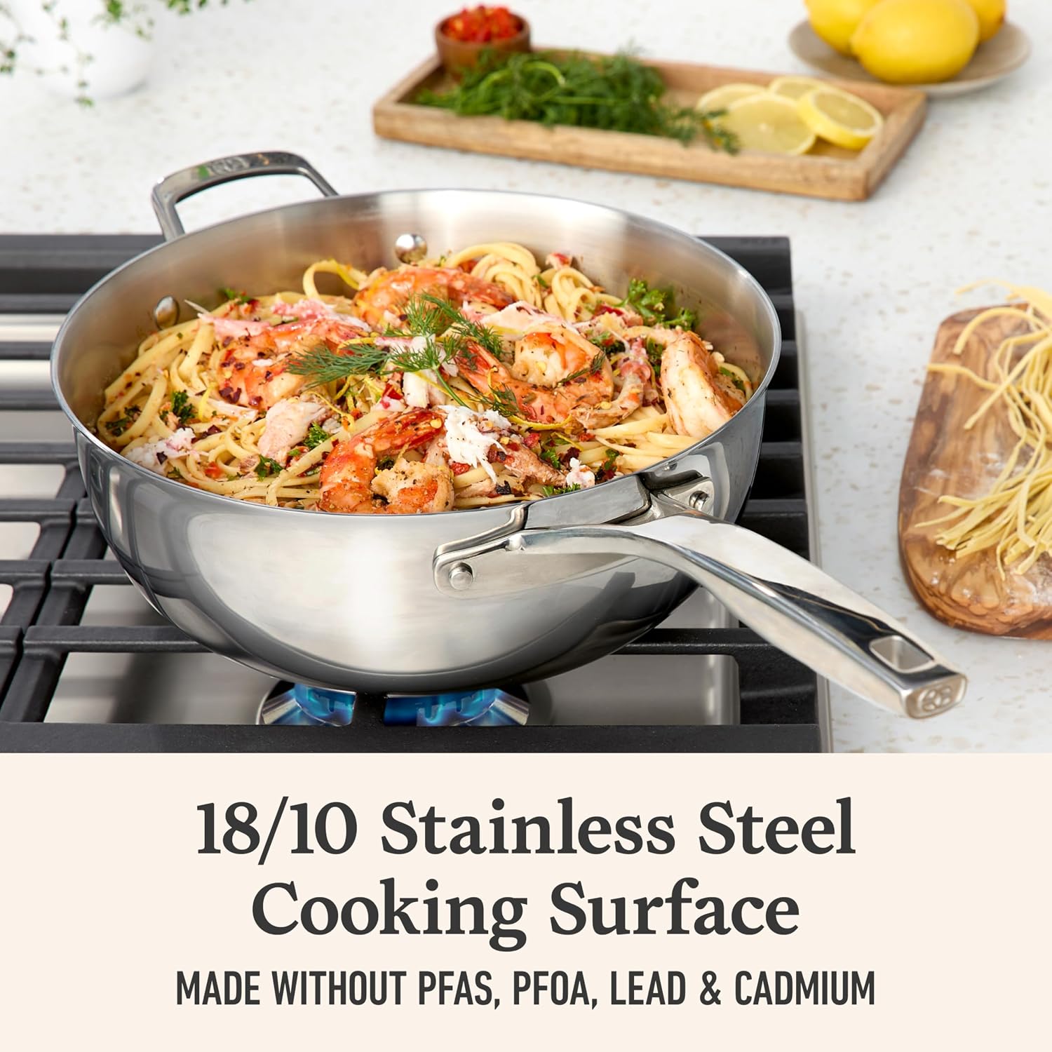 Detalle de Calphalon Stainless Steel Chef's Pan 4.5 Qt