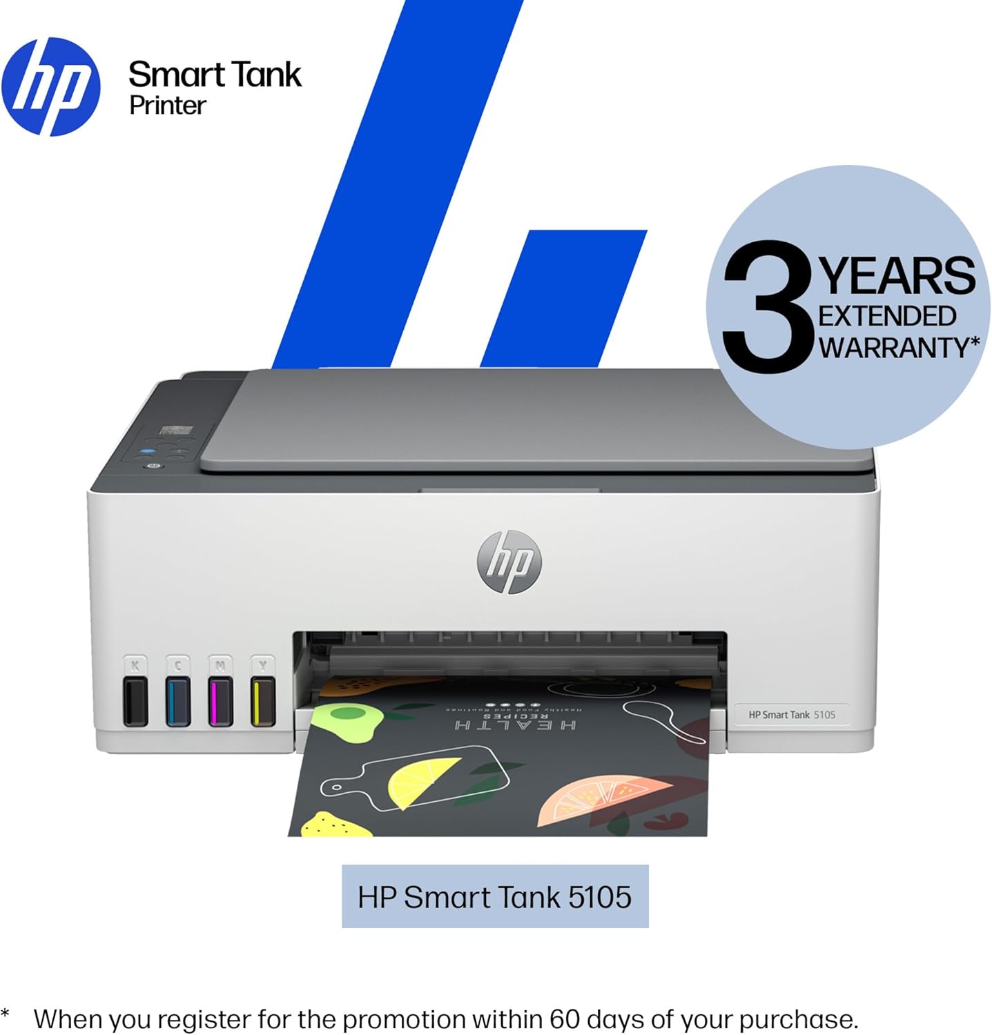 Detalle de HP Smart Tank 5105 All-in-One Wireless Printer (Print, Scan, Copy) – Refillable ink tank