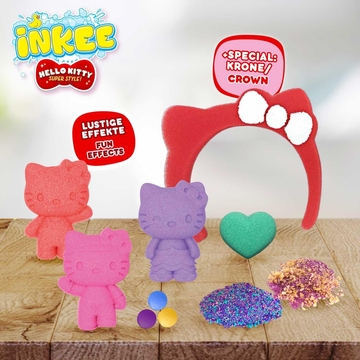 Detalle 2 de INKEE Hello Kitty juego baño 8 piezas