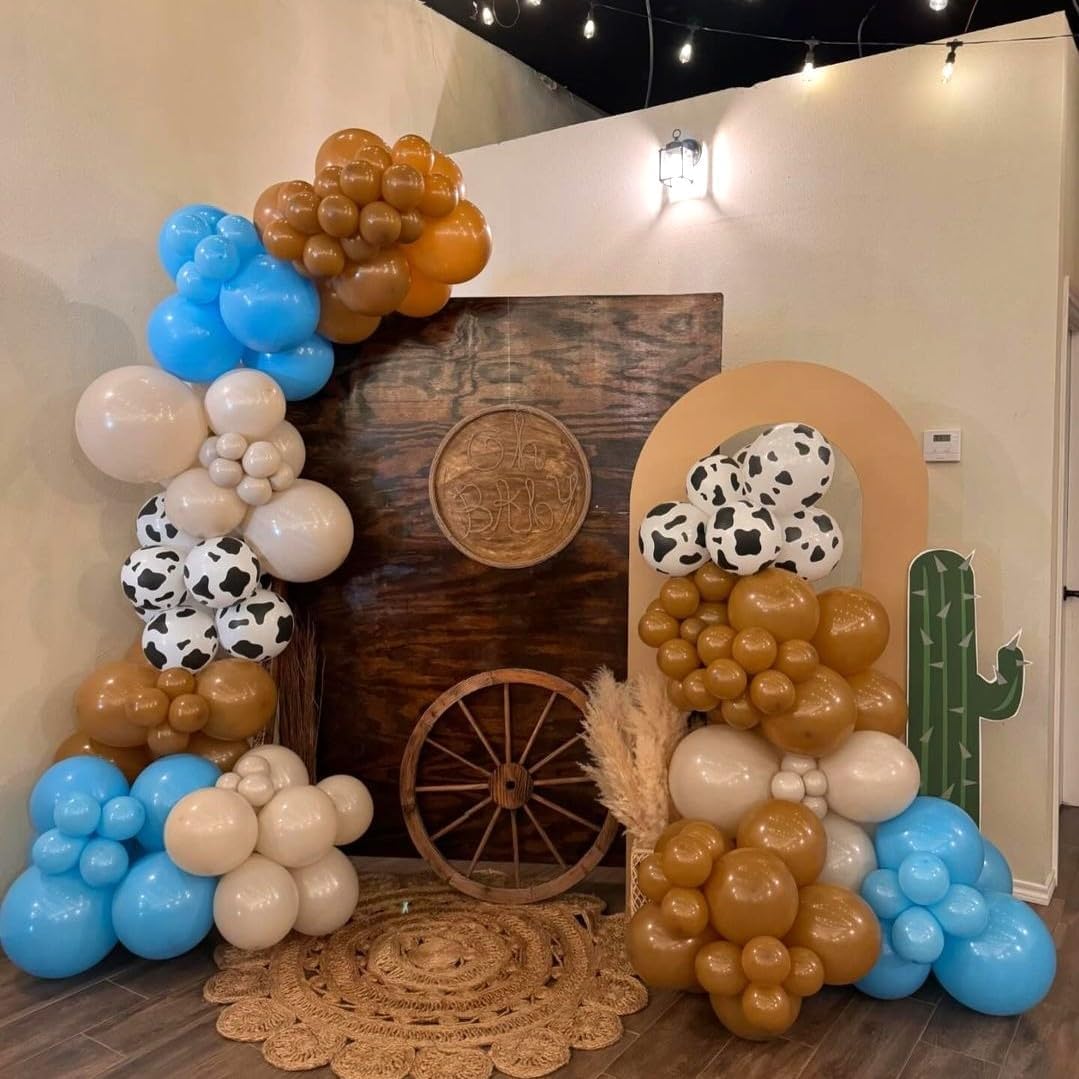 Thumbnail 5 de HILAVO Cow Print Balloons – 12-Inch Cowboy Theme Latex Assortment (35 pcs) for Rodeo, Baby Shower, Farm & Western Parties