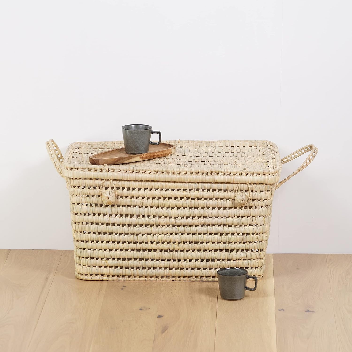 Thumbnail 4 de Bohome Living Coffre et malle de rangement en osier tressé (60 cm + 80 cm) – Bohème Chic