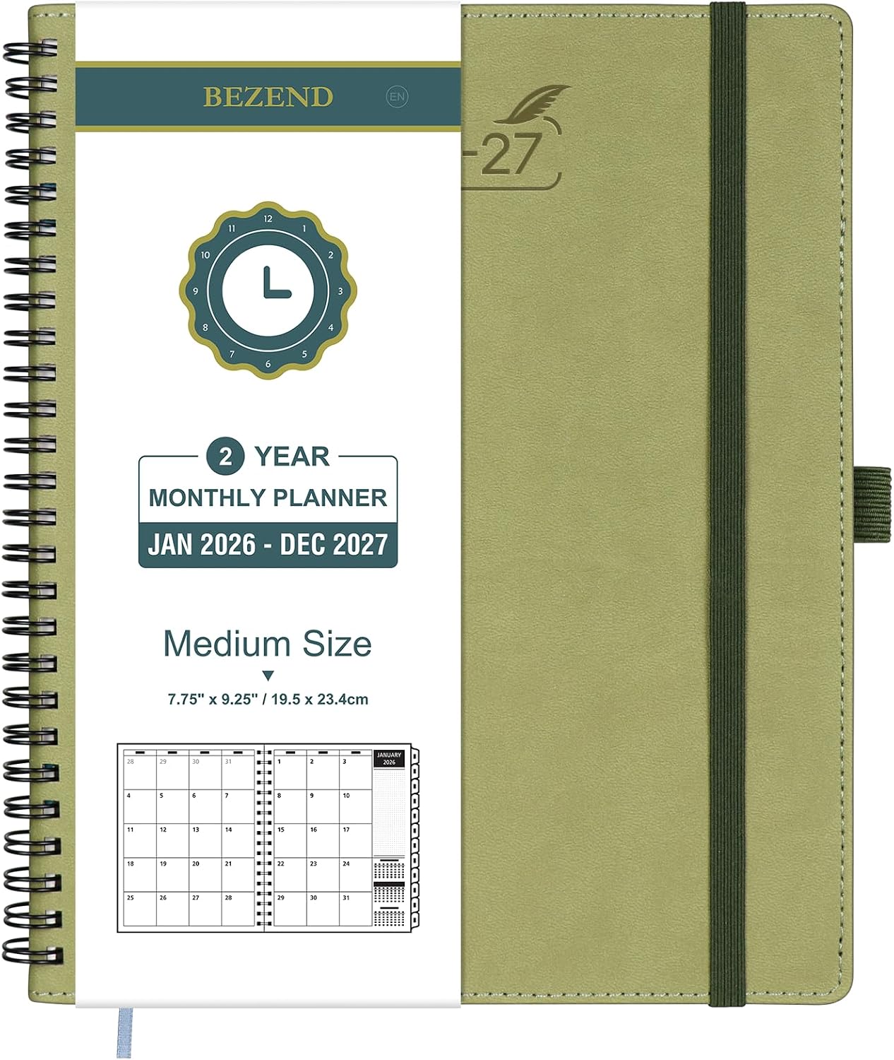 Detalle de BEZEND 2026 2027 month planner 120 GSM