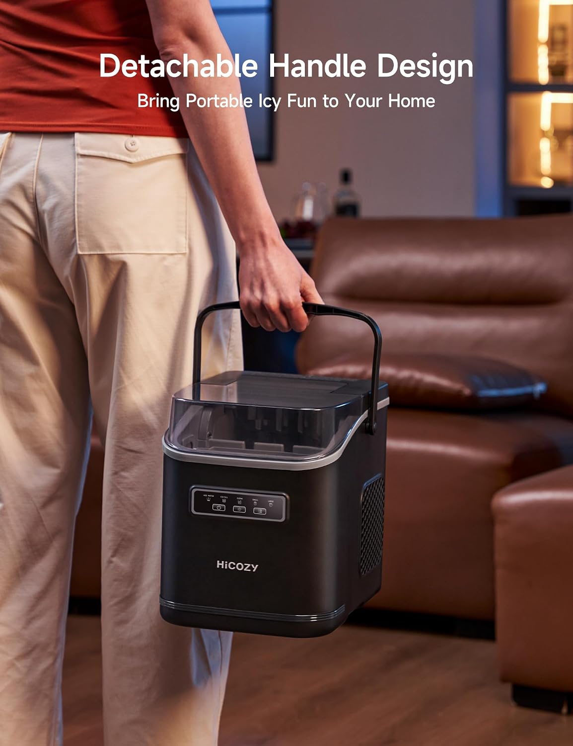 Thumbnail 6 de Hicozy HAMBZD5DG Countertop Ice Maker, 2 Ice Sizes, Self-Cleaning