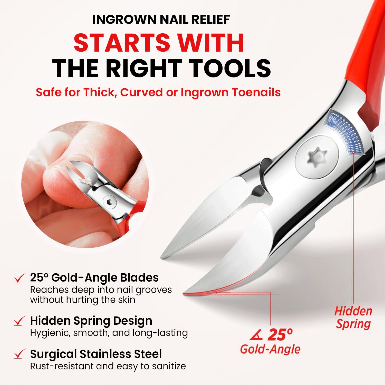 Detalle de Treatonic Ingrown Toenail Kit with Stainless Steel Clippers