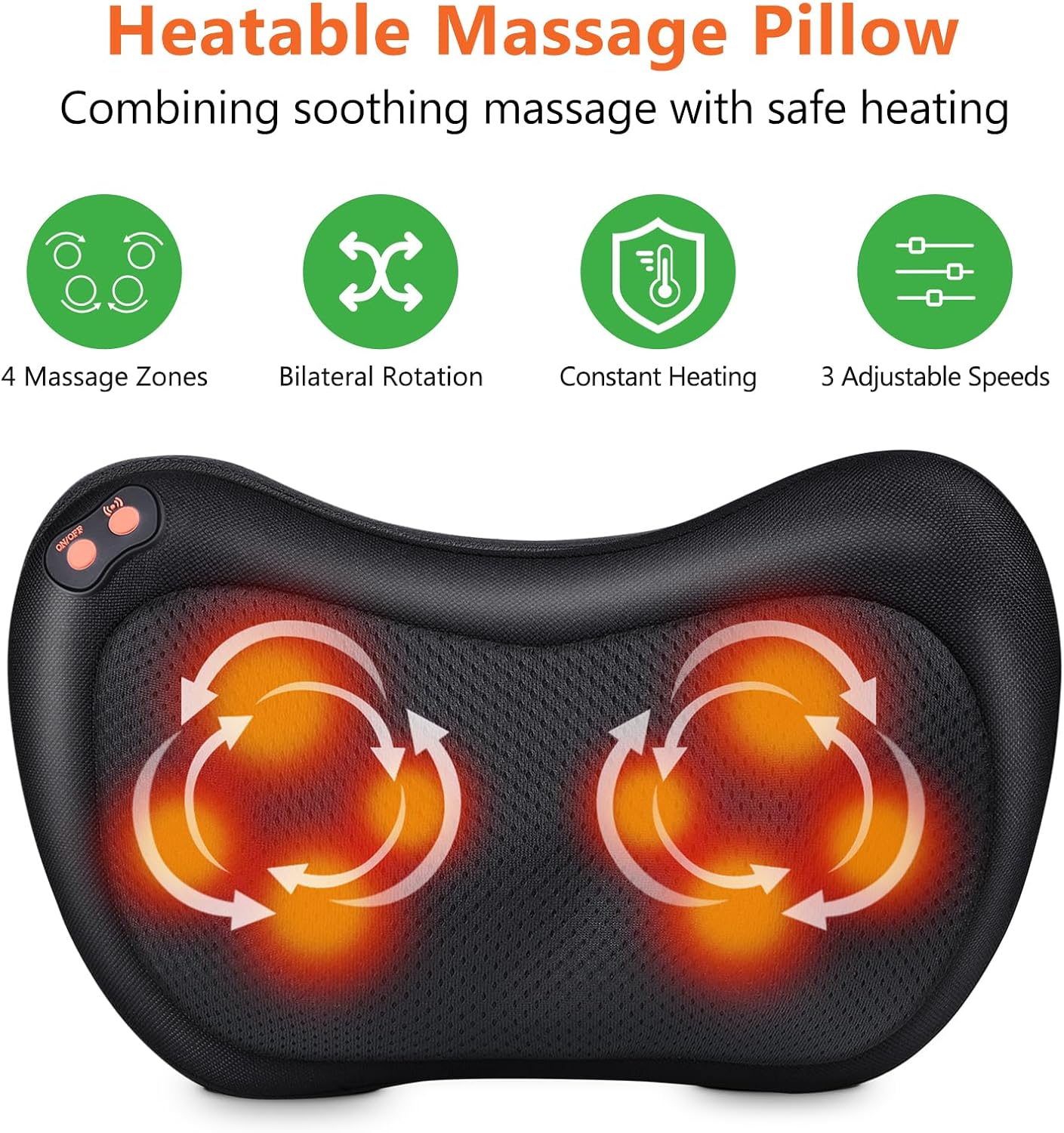 Thumbnail 3 de Cuscino massaggiante elettrico Shiatsu 4 nodi per collo