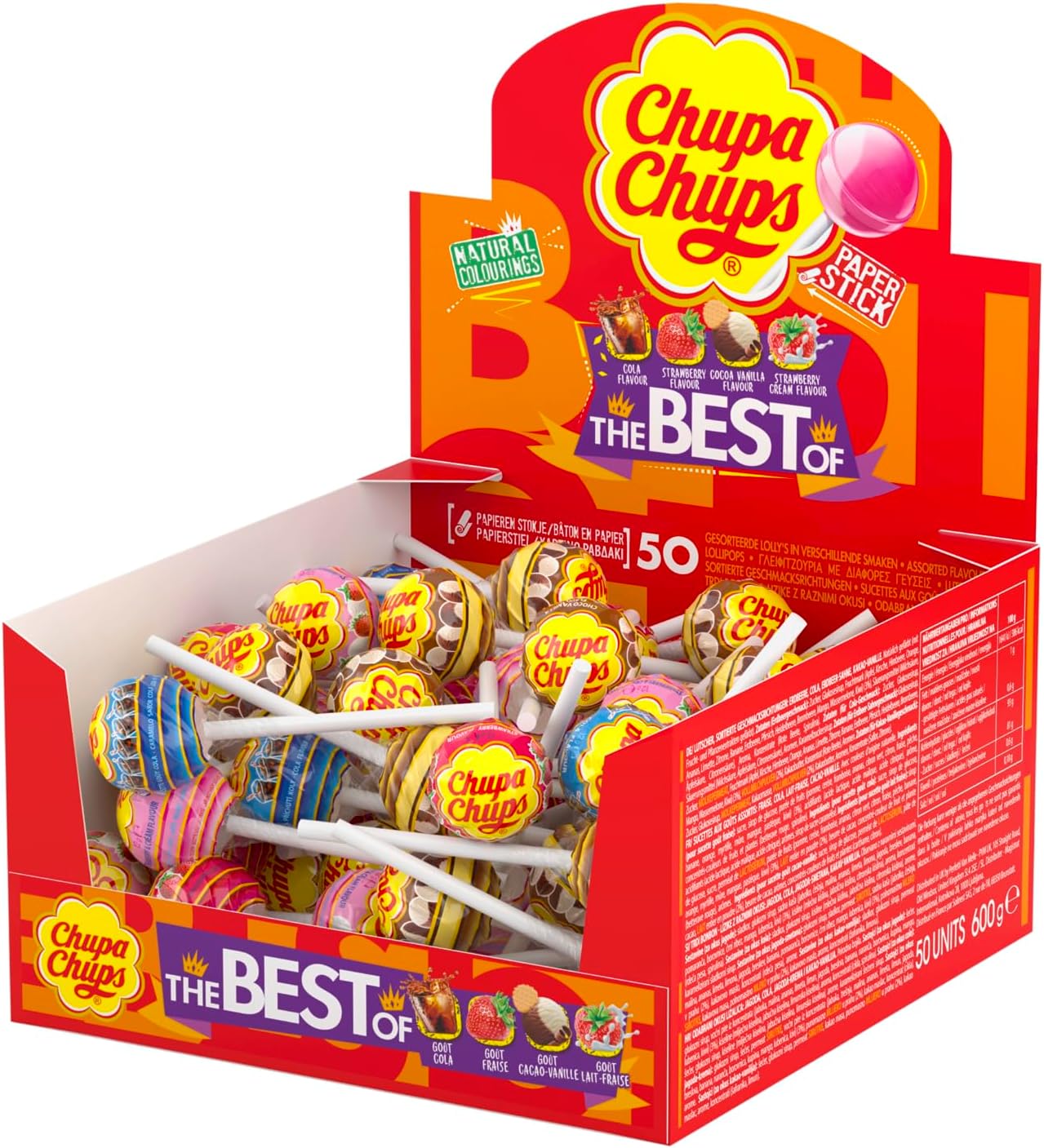 Detalle de Chupa Chups Original display 50 unidades, 600 g 🍬