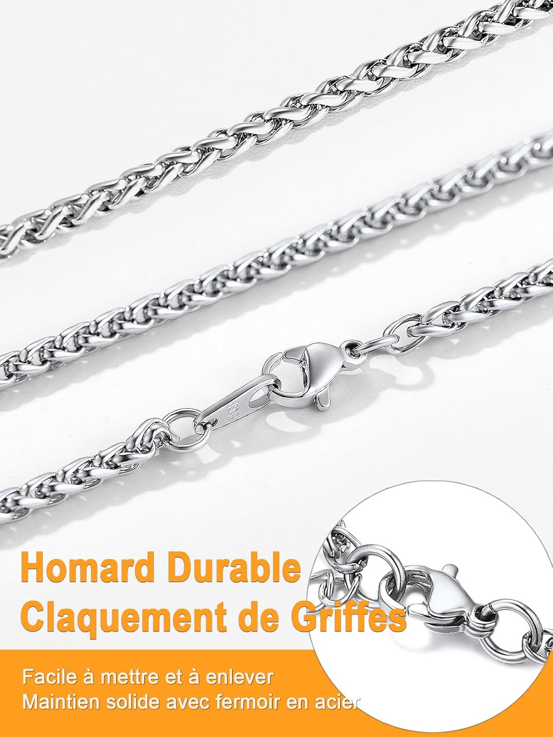 Thumbnail 4 de U7 Chaîne Homme Maille Spiga 6 mm