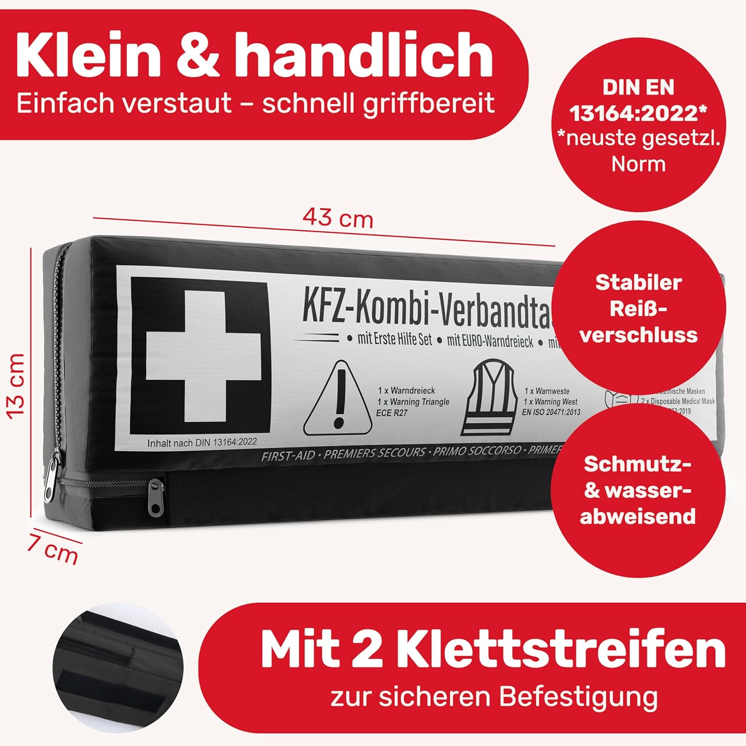 Thumbnail 4 de KFZ Kombitasche 3‑in‑1 Verbandskasten DIN 13164