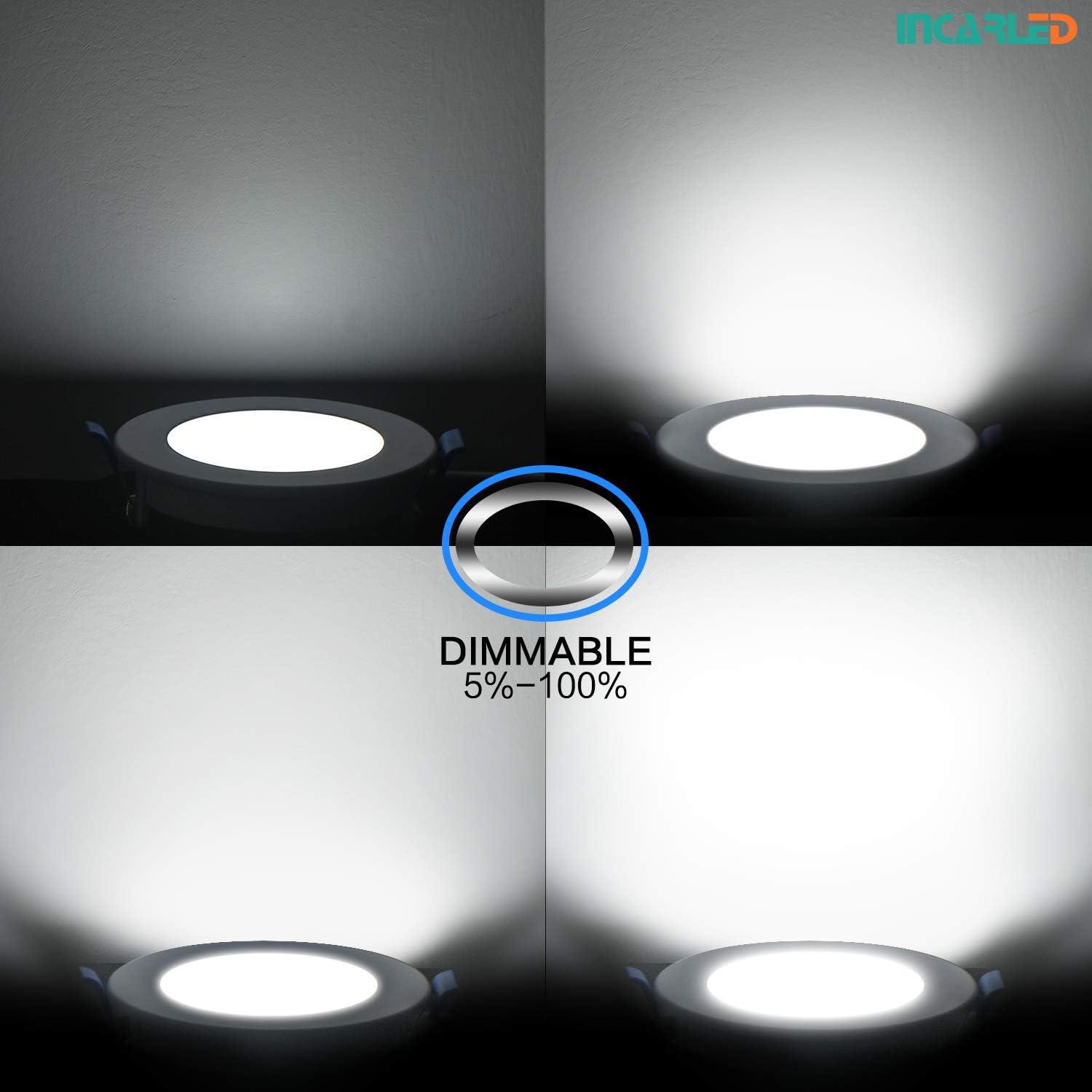 Thumbnail 4 de INCARLED H-CCT 4-Inch Slim Recessed LED Pot Lights, 12-Pack, 3 CCT