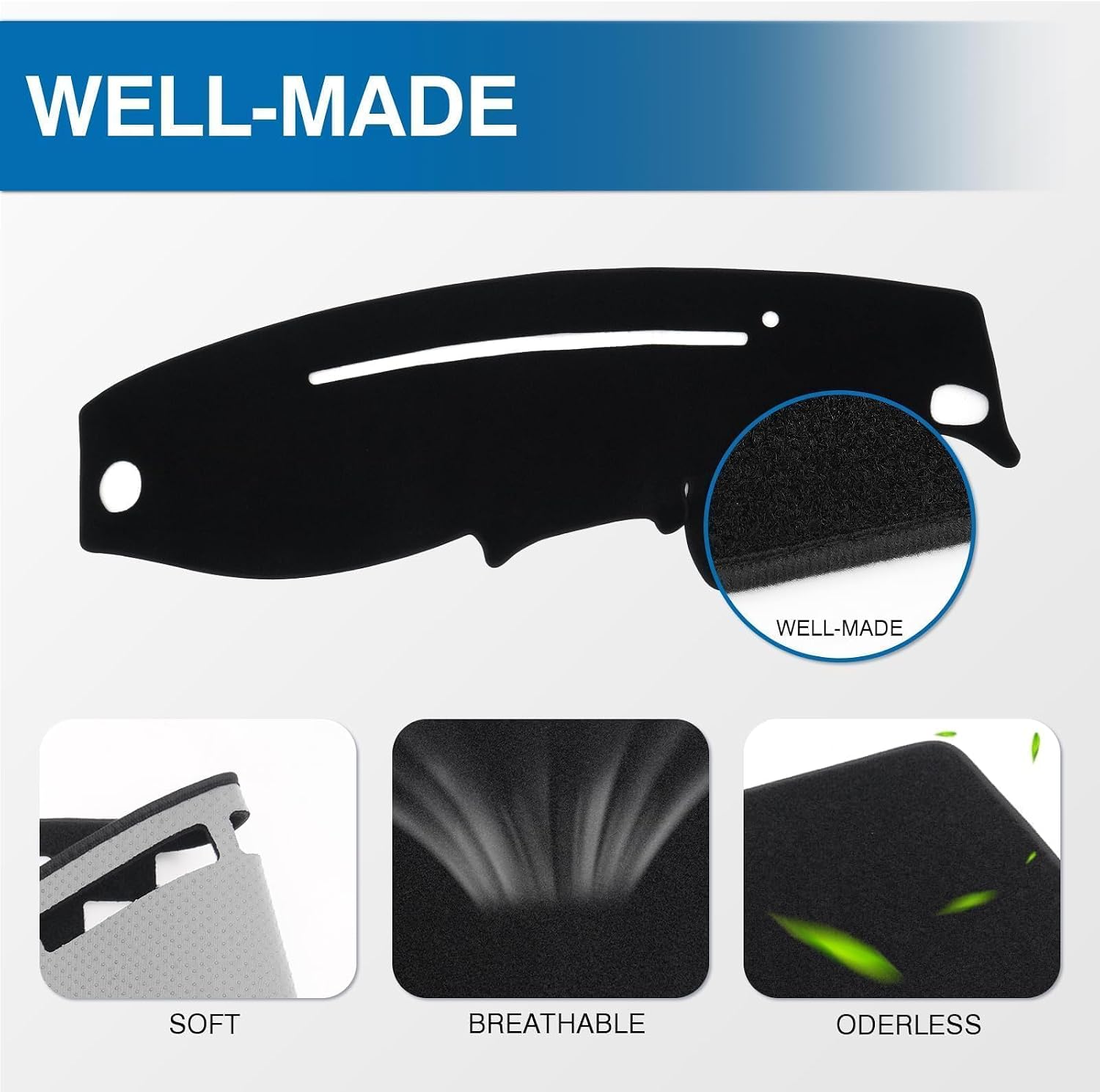 Thumbnail 3 de KUST Black Dash Cover for Ford Ranger 1995-2011 / Explorer 1995-2001 / Mazda B-Series 1995-2008 / Mercury Mountaineer 1997-2001